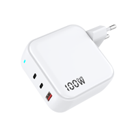 Pengisi daya USB C PD 100W, pengisi daya ponsel Mini GaN Tech 3.0 kompatibel dengan adaptor dinding usb-c pintar untuk Laptop ponsel MacBook OVP