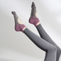 Nouvelles chaussettes de yoga en coton à lacets dégradées pour le printemps, chaussettes à cinq doigts, chaussettes de Pilates, chaussettes à orteils séparés, chaussettes de fitness épaisses pour femmes
