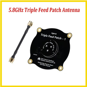 Antena de parche de alimentación triple de 5,8 GHz SMA/RP direccional polarizada circularmente para gafas <span class=keywords><strong>FPV</strong></span> Fatshark RC Drone hecho de metal duradero - Product Image 2