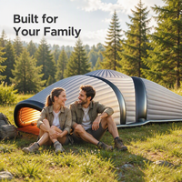Vente en gros usine – Tente dôme sportive gonflable en PVC double couche, une chambre, type igloo, avec éclairage LED, quatre saisons, étanche et facile à monter