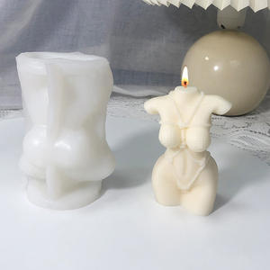 Paquete 3D de moldes de figuras curvas para mujer <span class=keywords><strong>desnuda</strong></span>, encuadernación de cuerda, molde de resina para cuerpo de mujer Sexy, moldes de velas para piernas delgadas para yeso de arcilla - Product Image 3