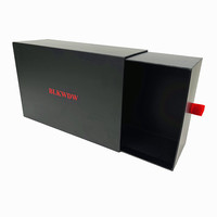 Boîte Cadeau de Luxe en Carton Premium avec Vernis Sélectif UV et Lamination Mate, Logo, Grande Taille, Noire, 2,5 mm, Tiroir Coulissant, Écologique