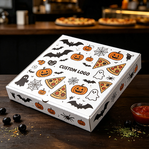 Free Design Cartoon Pizza Slice Box Corrugated Cardboard <strong>Happy</strong> Fun Cheese Time Kids Friendly Packaging Custom Logo Wholesale - Product Image 1