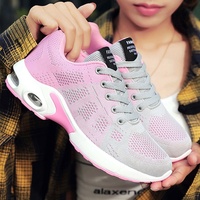 Chaussures de sport décontractées pour femmes, à lacets, grande taille, semelle souple, respirantes, légères, avec amorti d'air, collection printemps
