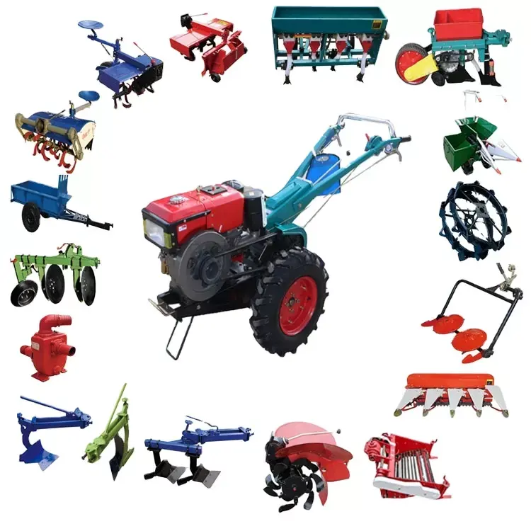 Cina commercio 18 hp power tiller 10hp motore diesel manuale motocoltivatore a mano mini motocoltivatore agricoltura