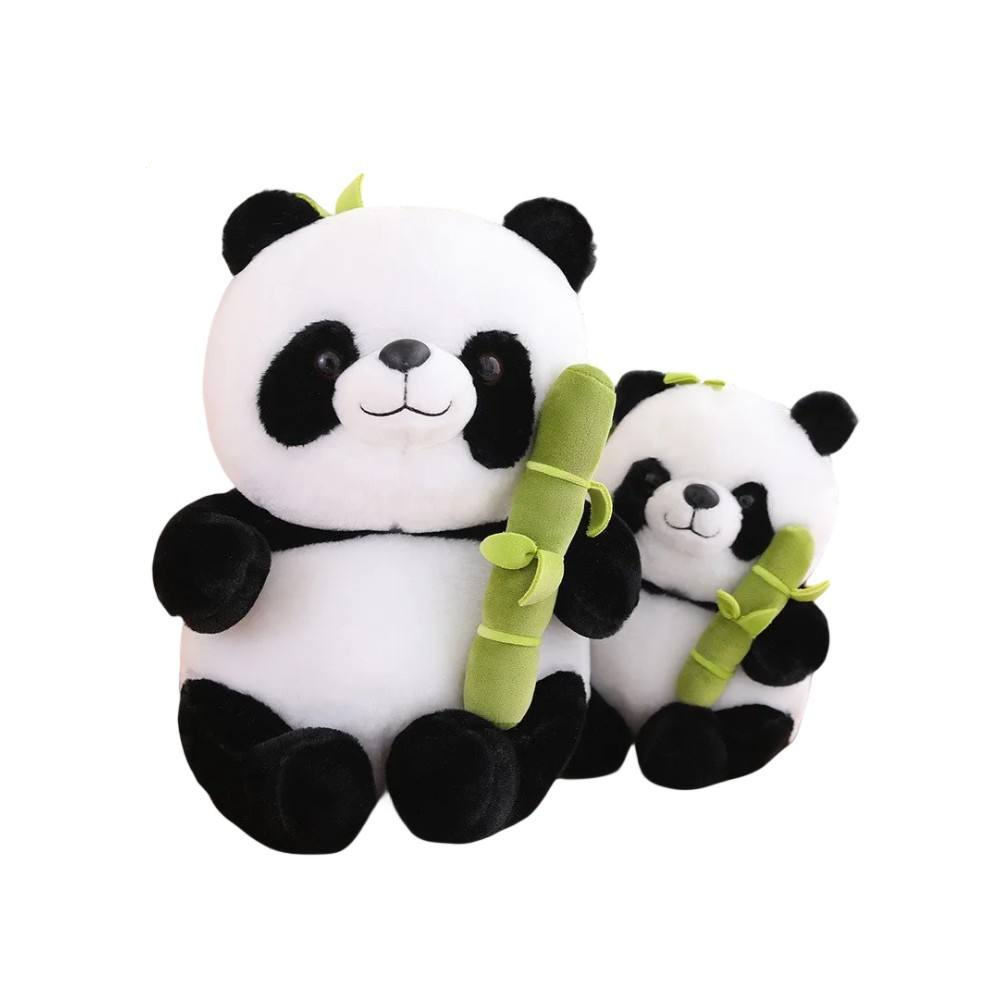 Wholesale Forest Stuffed Doll Chinese Cartoon Panda Hugging With Bamboo Plush Toy Maker Custom Design Panda Plush Toy
