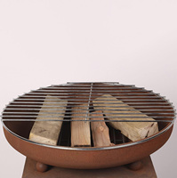 Suministro de Fábrica: Chimenea Bio Multifuncional 3 en 1 para Patio y Cocina, Plancha de Acero Corten con Llamaras para Chimenea
