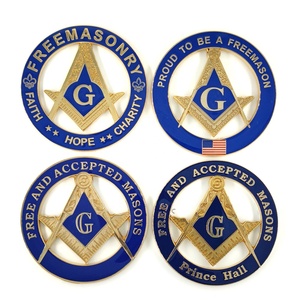 Emblema della <span class=keywords><strong>regina</strong></span> del sud Solomon Sheba 3 "forma rotonda ritagliata fuori emblema auto massonica - Product Image 6