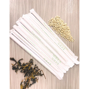 Pailles jetables en gros pour fabricants, écologiques, personnalisables avec logo, pour bubble tea, boissons à emporter et pour les marques de commerces - Product Image 1
