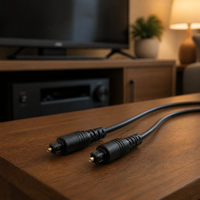 Câble audio optique numérique SPDIF Toslink mâle-mâle à embout carré en PVC pour HDTV/projecteur ou équipement audio 1m