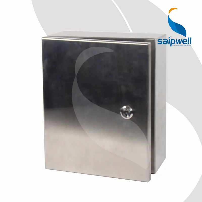 SAIPWELL Высокое качество открытый IP66 водонепроницаемые часы с ремешком из нержавеющей стали маленькая коробка металлический корпус