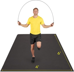 Tapete de Ejercicio Multiusos Delgado de 6'x5' con Base de Espuma de PVC, Antideslizante y Duradero para Fitness en Interiores - Product Image 1
