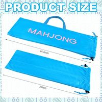 Sac de rangement pour Mahjong américain en flanelle double face, grande capacité, portable, avec cordon de serrage