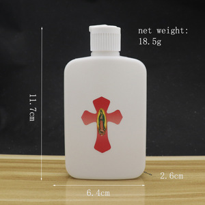 100ML 14 modèles vides bouteille d'huile d'eau bénite en plastique PE pour le baptême et l'<span class=keywords><strong>exorcisme</strong></span> - Product Image 3