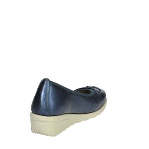 Cinzia <b>Soft</b> Women's <b>Pumps</b> Blue <b>Leather</b> Wedge Heel Comfort Shoes Size 35 38 39 40 - Product Image 3