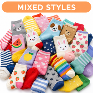 Lot de chaussettes pour enfants en liquidation, styles variés et aléatoires, vente en gros, surplus de stock, assortiment de chaussettes pour enfants, unisexe, garçons, filles - Product Image 5