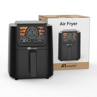 ANBOLIFE OEM Friteuse à air intelligente 8L non toxique, sans PFAS, avec écran numérique, cuisson visible, chauffage rapide, appareils de cuisine