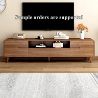 Meuble TV et Table Basse sur Pieds Style Nordique Minimaliste Moderne en Bois Massif – Nouveauté Compatible Robot
