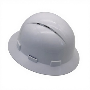 공장용 풀 브림 HDPE 슬롯형 안전모 건설 산업 광업 작업자용 안전모 맞춤형 로고 E급 - Product Image 5