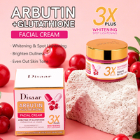 Crème visage éclaircissante à la glutathion et à l'arbutine, hydratante et nourrissante, pour femmes et hommes.
