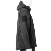 JinTeng Usine En Gros Personnalisation Pris En Charge Nouveau Style De Mode Noir Imperméable Soft Shell Tactique Voyage À Capuche Veste
