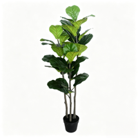 Ficus lyrata réaliste avec accents floraux permanents pour créer une touche distinctive dans les espaces commerciaux intérieurs