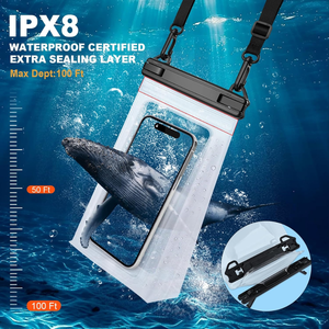 Custodia Impermeabile Grande in PVC per <span class=keywords><strong>iPhone</strong></span> / Design Galleggiante per Spiaggia/Kayak con Protezione IPX8 - Product Image 5