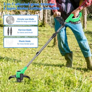 Cordless Lawn Mower 20V With Telescopic Folding Handle DIY Grass Trimmer <b>Battery</b> <b>Operated</b> Garden Cutter CG-20AP-2 Cordless Grass - Product Image 2