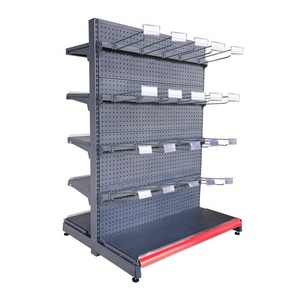 Supermercati scaffali singolo lato <span class=keywords><strong>grigio</strong></span> scuro pannello posteriore piatto espositori negozi al dettaglio scaffali della spesa in vendita - Product Image 5