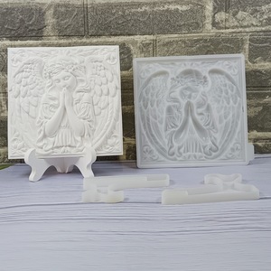 Nueva llegada tendencia oración Ángel pared colgante decoración candelabro yeso silicona molde pastel herramientas - Product Image 4