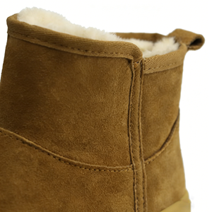 Stivali da Neve in Pelle di Pecora a Doppia Faccia Marrone per Uomo e <span class=keywords><strong>Donna</strong></span>, Vendita Diretta dalla Fabbrica OEM/ODM, Logo Personalizzabile - Product Image 6