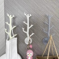 Soporte de Escobas de Pared de 3 Piezas, Plástico Flexible, Moderno, para Cocina, Baño, Armario, Fácil Instalación, Sin Perforaciones