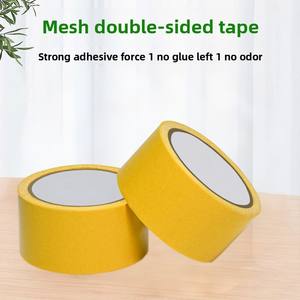 Nastro in tessuto <span class=keywords><strong>biadesivo</strong></span> di carta gialla con aderenza acrilica <span class=keywords><strong>Super</strong></span> resistente panno a griglia da 5CM con caratteristiche a doppio lato alte senza traccia - Product Image 3