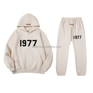 Ensemble pantalon de sport et sweat à capuche personnalisés Streetwear pour hommes Sweatshirt à capuche lourd Ensembles de survêtement personnalisables unisexe - Product Image 3
