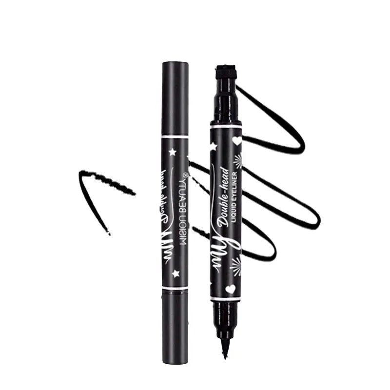 Ultra Fine Black Pentacle Seal Dual Purpose Double Head waterproof non-smudging Eyeliner Liquid Eyeliner pencil