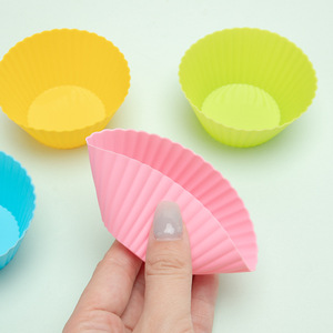 Manufacturer's Ready-Made 7cm Round <b>Silicone</b> Cake Cup Mold for <b>Baking</b> Muffins & Cakes - Product Image 3