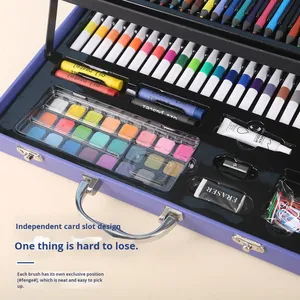 ชุดของขวัญอุปกรณ์ศิลปะกระดาษสำหรับเด็ก 156 ชิ้น สำหรับนักเรียน<span class=keywords><strong>อนุบาล</strong></span> ประกอบด้วยอุปกรณ์วาดภาพ <span class=keywords><strong>สี</strong></span><span class=keywords><strong>น้ำ</strong></span> ปากกาสีน้ำ และอุปกรณ์วาดเขียนอื่นๆ - Product Image 4