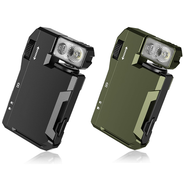 Custom Rechargeable LED EDC Flashlight 400 Lumen Aluminum Alloy Dual Light Source Mini with RGB Lamp Dimmable Long-Lasting