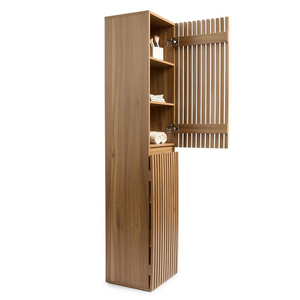 Gabinete <span class=keywords><strong>de</strong></span> <span class=keywords><strong>baño</strong></span> <span class=keywords><strong>de</strong></span> madera 202509, espacio <span class=keywords><strong>de</strong></span> almacenamiento <span class=keywords><strong>de</strong></span> muebles con listones, perfecto <span class=keywords><strong>para</strong></span> almacenar <span class=keywords><strong>toallas</strong></span> y artículos <span class=keywords><strong>de</strong></span> tocador - Product Image 4