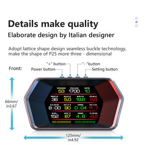 2025 nouvelle mise à jour multilingue P17 tête haute affiche Obd2 jauge intelligente compteur de vitesse Gps <span class=keywords><strong>voiture</strong></span> Hud - Product Image 3
