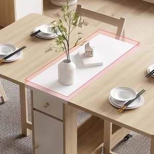 Set Tavolo <span class=keywords><strong>da</strong></span> Pranzo Pieghevole in Legno con Sedie, Design Moderno, Estensibile, Arredamento per <span class=keywords><strong>Cucina</strong></span>, Tavolo per Piccoli Appartamenti - Product Image 4