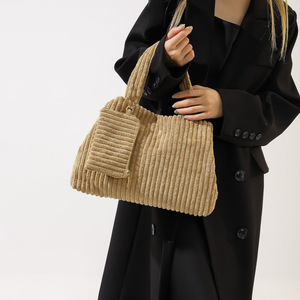 2024 bolsos de mano de pana para mujer, bolsos de mensajero integrados para el trabajo, almuerzo, viajes y compras, bolso de mano para mujer - Product Image 6