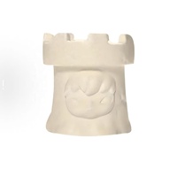 Pour Xuewu Tonghua Aromathérapie Snow House Ornement décoratif tendance japonaise en béton blanc laiteux avec inscriptions grises, Boîte mystère