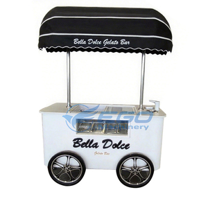 Chariot alimentaire avec friteuse et table de préparation, chariot à hot-dogs avec congélateur et mélangeur, remorque alimentaire pour desserts - Product Image 1