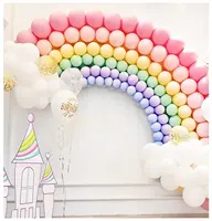 हल्के इंद्रधनुष गुब्बारा कट्टर Macaron लेटेक्स गुब्बारा माला गोद भराई के लिए बच्चों के जन्मदिन लिंग प्रकट पार्टी शादी की सजावट