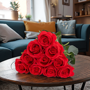 Roses artificielles de haute qualité rouge, blanc et <span class=keywords><strong>noir</strong></span>, fleurs en velours, en vrac, importées de Chine - Product Image 2