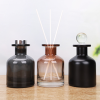 Flacon en verre vide de luxe pour diffuseur de parfum, flacon en verre givré, flacons en verre pour diffuseurs de parfum