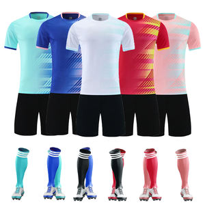 Hochwertige Custom Design Frankreich Fußball Trikots Atmungsaktive Polyester Team Kits Komfortable Shorts in normaler Größe Sets Großhandel - Product Image 1