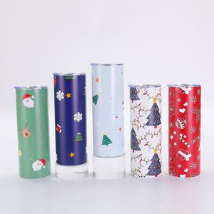 Gobelet isotherme à motif de Noël, couvercle transparent, double paroi sous vide, gobelet de voyage créatif imprimé, portable, 20 oz, gobelet pour voiture - Product Image 1