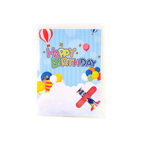 Carte de remerciement en papier 3D pop-up faite à la main, nouveau design 2026, ballon à air chaud, avion, invitation, carte d'anniversaire pour enfants et adolescents